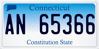 CT license plate AN65366