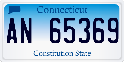 CT license plate AN65369