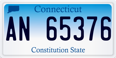 CT license plate AN65376