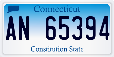 CT license plate AN65394