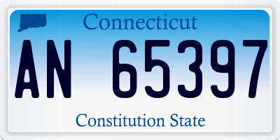 CT license plate AN65397
