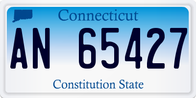 CT license plate AN65427