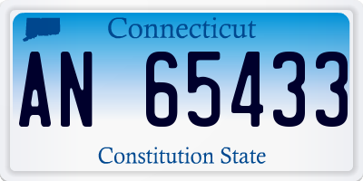 CT license plate AN65433