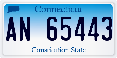 CT license plate AN65443