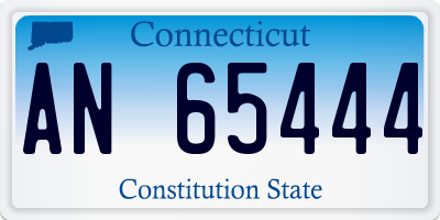 CT license plate AN65444