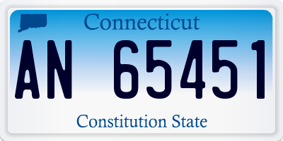 CT license plate AN65451