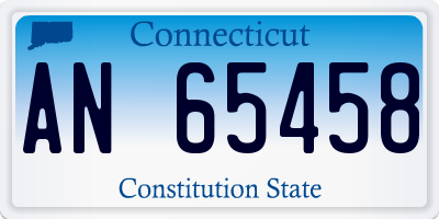 CT license plate AN65458
