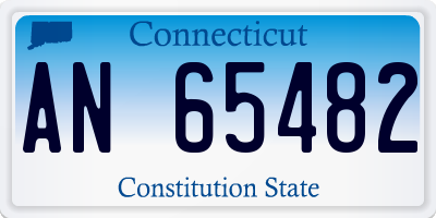CT license plate AN65482