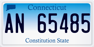 CT license plate AN65485