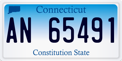 CT license plate AN65491
