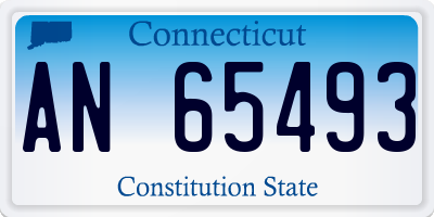 CT license plate AN65493