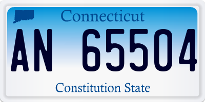 CT license plate AN65504