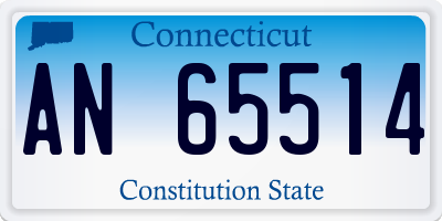 CT license plate AN65514