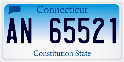 CT license plate AN65521