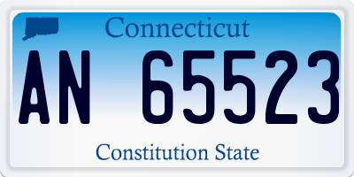 CT license plate AN65523