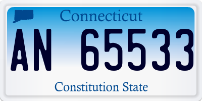 CT license plate AN65533