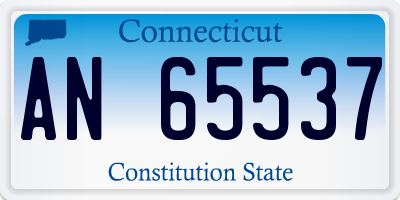 CT license plate AN65537