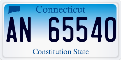 CT license plate AN65540