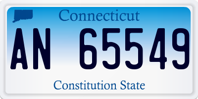 CT license plate AN65549