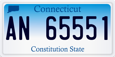 CT license plate AN65551