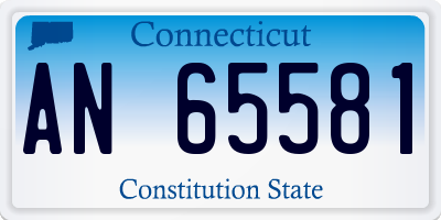 CT license plate AN65581