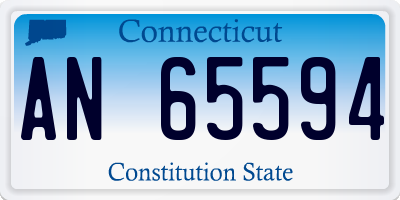 CT license plate AN65594