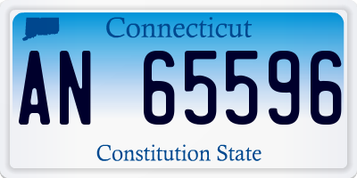 CT license plate AN65596