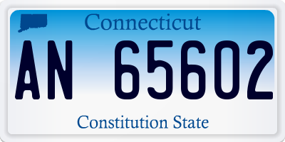 CT license plate AN65602
