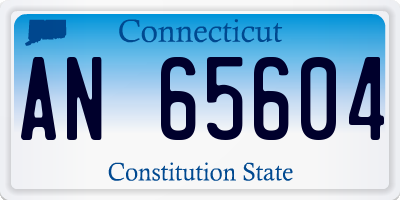 CT license plate AN65604