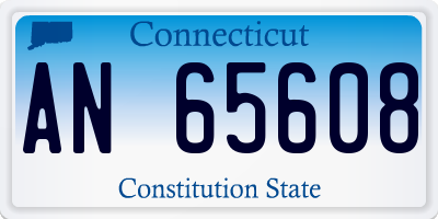CT license plate AN65608