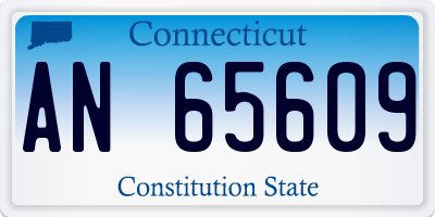 CT license plate AN65609