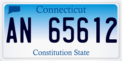 CT license plate AN65612