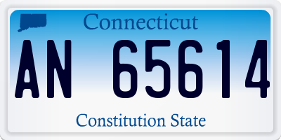 CT license plate AN65614