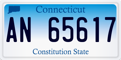 CT license plate AN65617