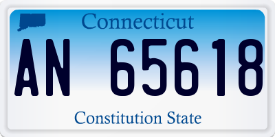 CT license plate AN65618