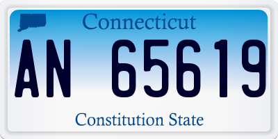 CT license plate AN65619