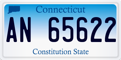 CT license plate AN65622