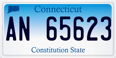 CT license plate AN65623