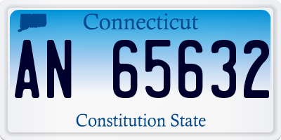 CT license plate AN65632