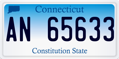 CT license plate AN65633