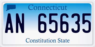 CT license plate AN65635