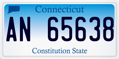 CT license plate AN65638