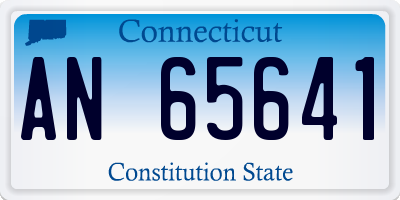 CT license plate AN65641