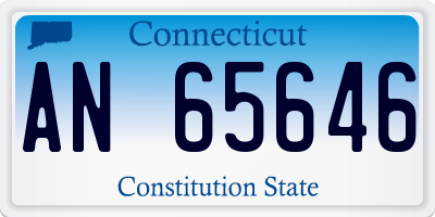 CT license plate AN65646