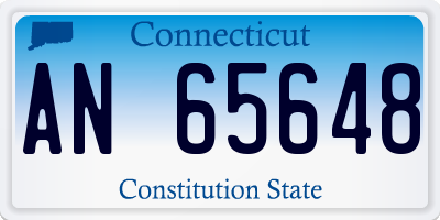CT license plate AN65648