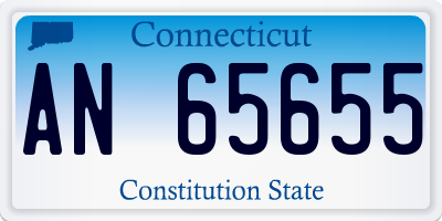 CT license plate AN65655
