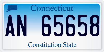 CT license plate AN65658