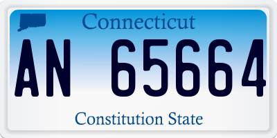 CT license plate AN65664