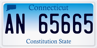 CT license plate AN65665