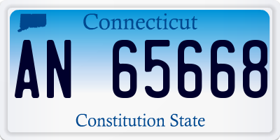 CT license plate AN65668